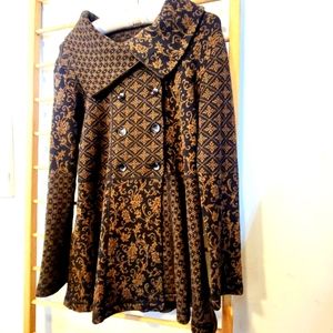 Princess Fitted Sweater Coat in Nordic Patterns by Krimson Klover